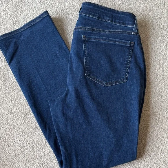 NYDJ Dark Blue Straight Leg Jeans - Picture 6 of 8